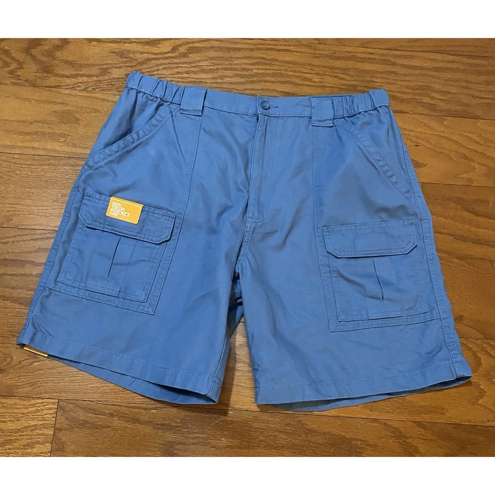 Savane Hiking Shorts Blue Size 36 Cargo Tech Pocket Cotton New With Tags Defect*